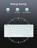 TECKNET 2.4G Wireless Keyboard UK Layout Compact Silent 12 Months Battery view 2