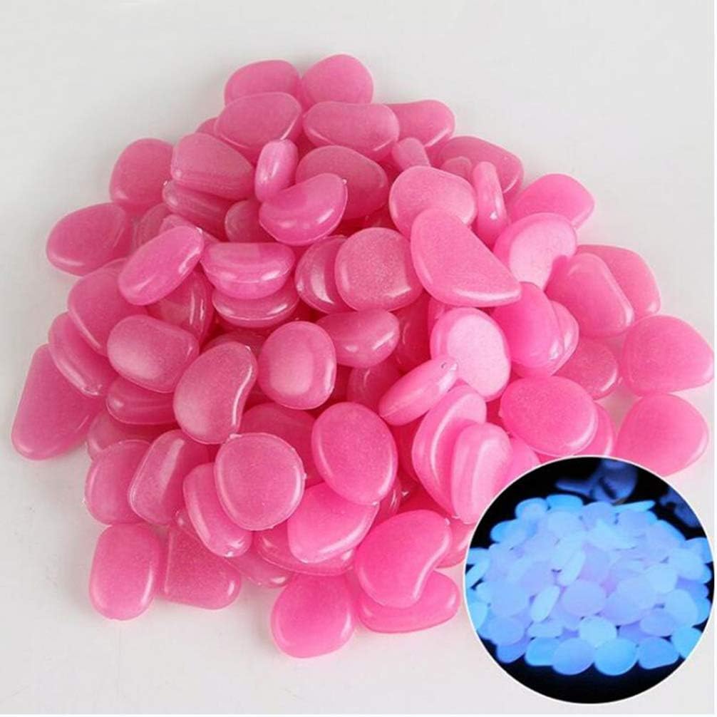 Toyvian Glow in the Dark Pebbles Luminous Gravel Cobblestones Rocks Stones for Aquarium Fish Tank Garden Yard Walkway Decorations Vase Filler 100pcs (Purple) - Image 3