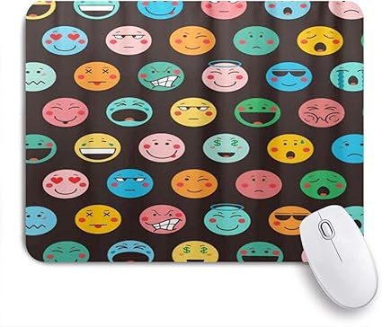 Amazon マウスパッド 個性的 おしゃれ 柔軟 かわいい ゴム製裏面 ゲーミングマウスパッド Pc ノートパソコン オフィス用 デスクマット 滑り止め 耐久性が良い おもしろいパターン 暗い絵文字アイコンの背景パターン Dk Star マウスパッド 通販