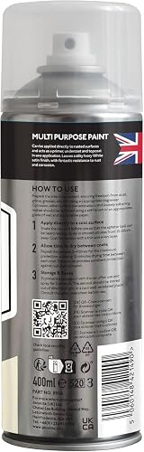 Jenolite Directorust Spray Paint Satin Ivory White 400ml Multi Surface Rustproof view 6