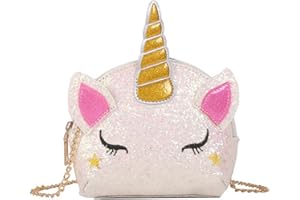 RARITYUS Kids Rainbow Cute Unicorn Crossbody Purse Sequins Shoulder Bag Gift for Little Girls