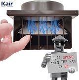 Kair Brown Cowled Wall Outlet 150mm Round Spigot Vent with Wind Baffle view 4