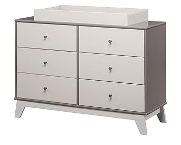 gray changing table dresser