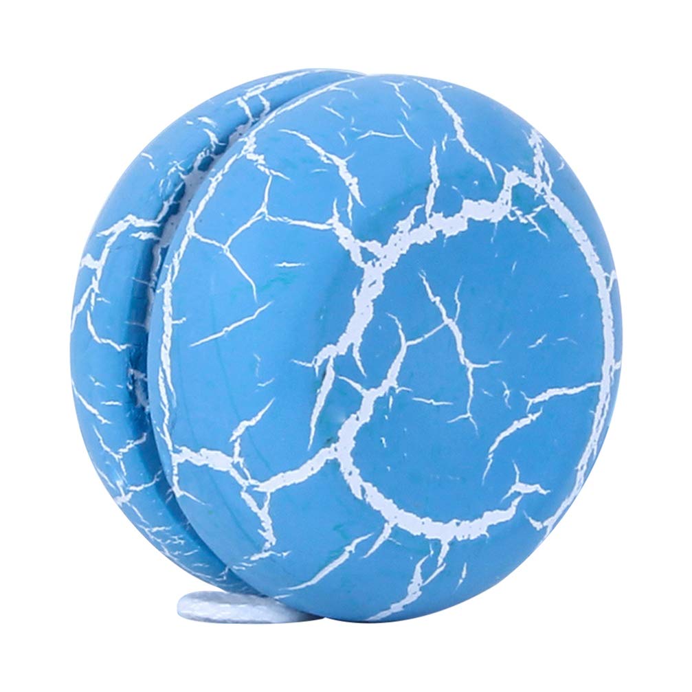 Wooden Kids Yoyo 1pc, Blue Wooden Crack Kids Children Yo-Yo Toy Cute Beginner String Trick Yoyo Ball Playthings for - 5.5x3.5x5.5cm