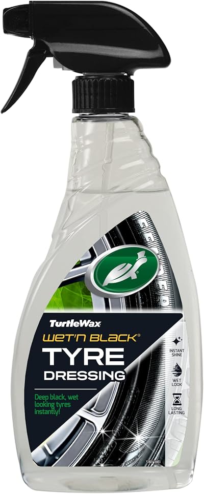 Turtle Wax Wet N Black Tyre Dressing 500 ml Instant Deep Black Wet Look