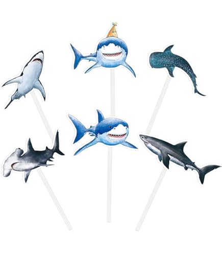 Shark Fin Cupcake Topper, Mini Cupcake Or Toothpick Topper. Ideal For A Shark Birthday Decor