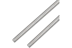 HiPicco Fully Threaded Rod M3 x 300mm 0.5mm Thread Pitch, 2 Pack 304 Stainless Steel Right Hand Threaded Rods Bar Studs for F