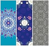 Heathyoga Yoga Towel, Exclusive Corner Pockets Design + Free Spray Bottle, 100% Microfiber Yoga Mat Towel for Hot Yoga, Pilates and Fitness