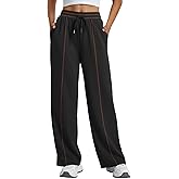 IEGEYEE Wide Leg Sweatpants Women High Waisted Baggy Lounge Pants Drawstring Athletic Joggers with Pockets