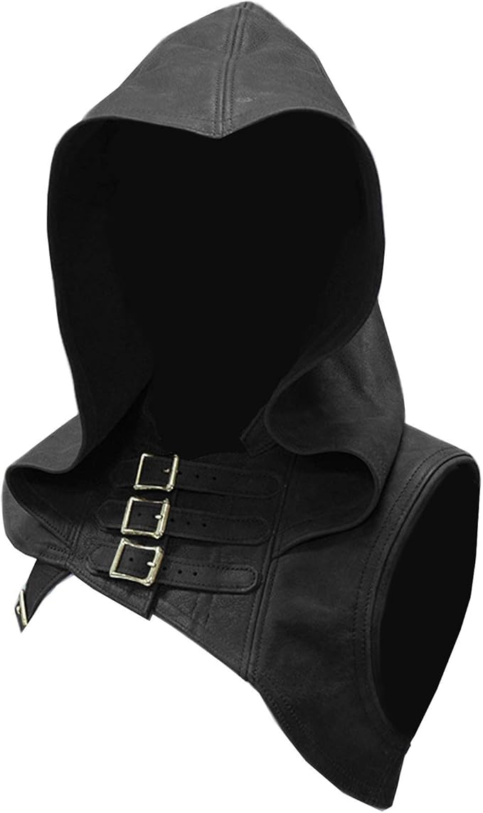 Uyebros Medieval Costume Hooded Balaclavas Medieval Gothic Cowl Hat