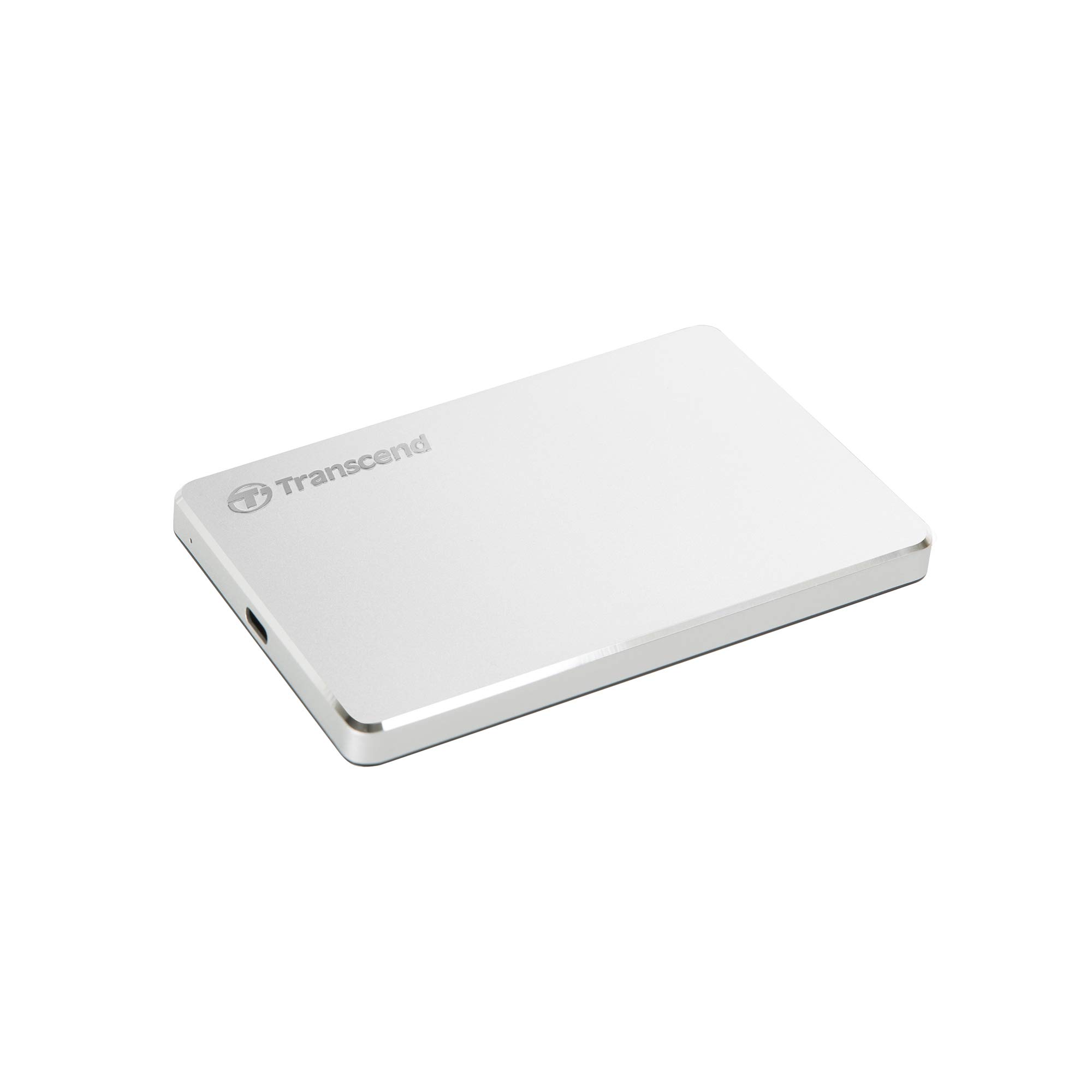 Transcend StoreJet 25C3S 1TB Portable Hard Drive, 5Gbps Ultra-Slim Aluminum, Includes C-to-C & C-to-A Cables -TS1TSJ25C3S — image 1