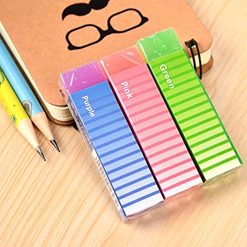 Assorted Colors Block Eraser,Pack of 6 - Thumbnail 2