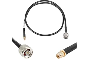 TOPGOOSE 3ft N Male to SMA Male S-MR300 Pure Copper Coax Cable, Low-Loss Extension Coaxial for 4G LTE, 5G/6G Modems/Routers, Ham, ADS-B, GPS to Antenna or Surge Arrester Use (50 Ohm Not for TV)