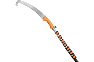 5-30 ft Pole Saw for Tree Trimming // Manual Telescopic Long Pole Tree Trimmer // Tree Trimming Saw with Extension Pole // Th