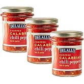 DeLallo Crushed Calabrian Chili Pepper Paste, Made in Italy, Spicy Hot Flavor, Packed in Extra Virgin Olive Oil, Non-GMO, Vegan, 6.7 oz Jar, (3 Pack)