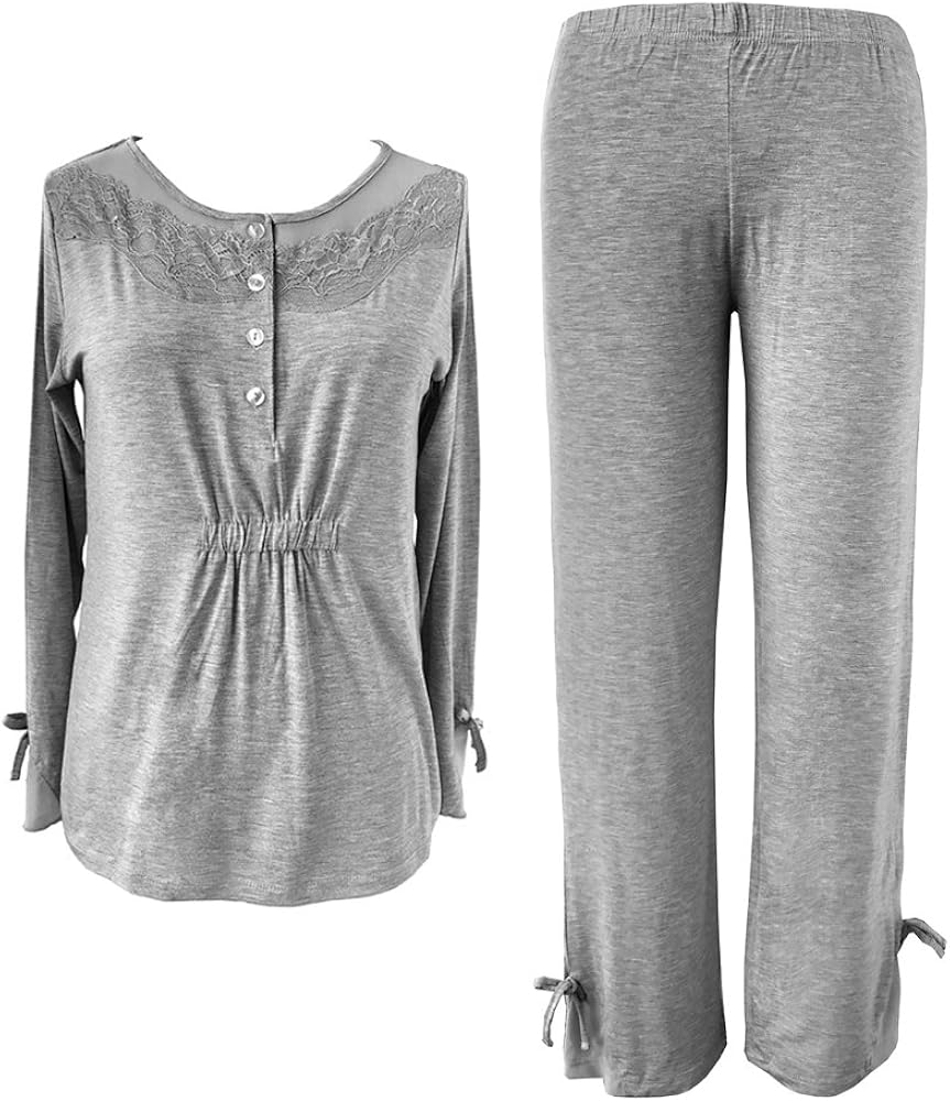 Sleepy Time Women's Bamboo Pajamas, Hot Flash Menopause Relief PJS