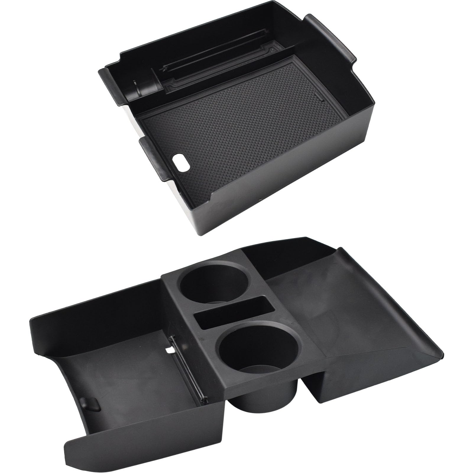 Center Console Tray Liner (2022 Tundra) - 2PC BLACK – Cali Raised LED - View #5