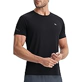 baleaf Men's Cooling Workout Shirts Short Sleeve Athletic T-Shirts Sun Protection Quick Dry Moisture Wicking Running Beach