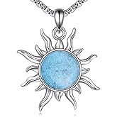 ONEFINITY Sun Necklace 925 Sterling Silver Sun Pendant Jewelry Gifts For Women Men