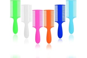 6pcs Double Sided Fine Tooth Lice Comb with Handle, Dandruff and Lice Pet Flea Comb for Adults Pets Dogs Kitten Cats (6 Color