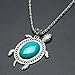 Diamondo Women Tortoise Silver Turquoise Necklace Earring Bracelet Jewelry Set
