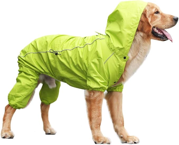 Big Dog Raincoat Clothes Labrador/Golden Retriever Waterproof Hoody