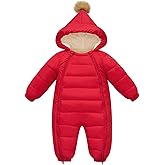 uideazone Baby Snowsuit Newborn Winter Clothes 0-24 Months Coat Jumpsuit Infant Boys Girls Hooded Puffer Jacket
