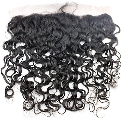 Brazilian Wet And Wavy Lace Frontal Closure 13X4 with Baby Hair Natural Water Wave Unprocessed (16inch)