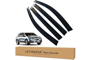 LETINGFAR Window Visors Rain Guards for Acura MDX 2014 2015 2016 2017 2018 2019 2020 2021 Accessories, Wind Deflectors Vent Shades for Acura MDX