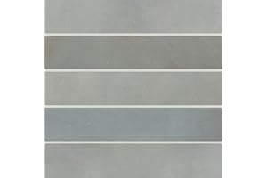 Bedrosians Celine 2.5" x 12" Matte Porcelain Floor & Wall Tile, Blue (28-Pack, 5.48 SF)