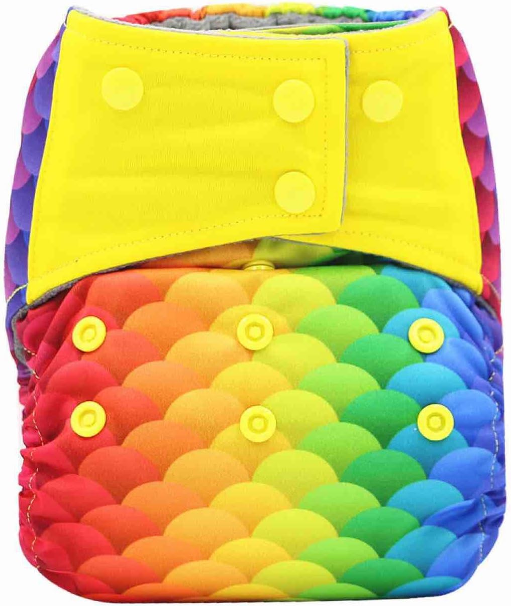 AIO Reusable Washable Cloth Diaper Nappy Charcoal Bamboo Insert Overnight (A20)