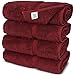 Chakir Turkish Linens Premium Cotton Absorbent Turkish Towels (Bath Towel - Set of 4, Cranberry)