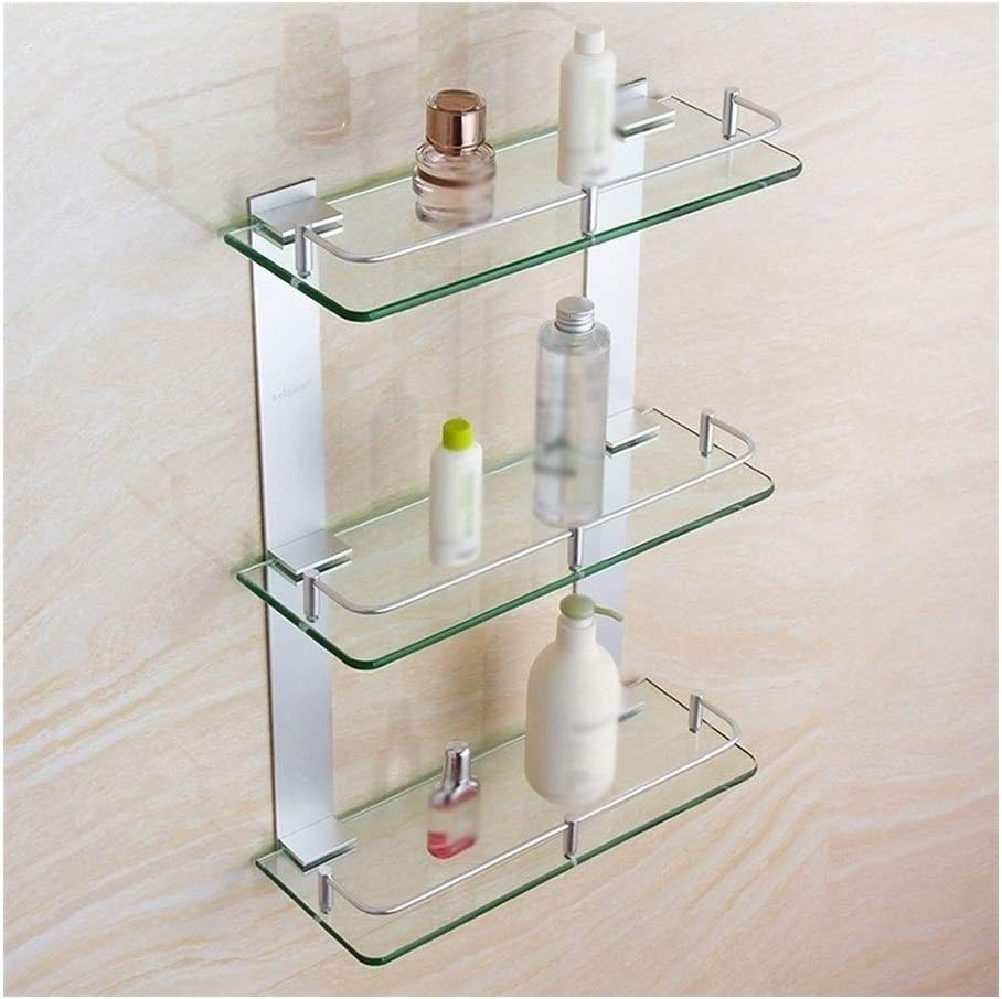 ZhanMa Toallero Aluminio baño Estante de Vidrio Templado ...