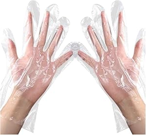 200 Pcs Disposable Clear Plastic Gloves, Disposable Food Prep Gloves for Cooking Cleaning Safety Food Handling