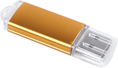 Peowuieu 64MB USB 2.0 Flash Drive Pen Drive U Disk Golden PC TV 53mm