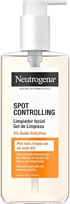 Spot Controlling Limpiador Facial 2% Ácido Salicílico (200 ml), jabón facial para pieles propensas al acné, gel limpiador suave de uso diario