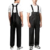 Niruoxn Waterproof Workwear Bib Rain Pants for Men Women Packable Rain Gear Outdoor Fishing Hiking Overalls