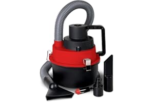 Ideas In Life 12 Volt Wet/Dry Auto Canister Vacuum Perfect for Car, Auto, Truck, Van, or Vehicle. Low Powered 12 Volt Cigarette Lighter Socket. Portable 12V Light Duty Vac