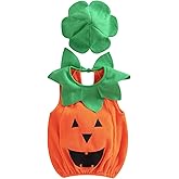 BABWWNIX Toddler Baby Boy Girl Halloween Outfit Cute Funny Pumpkin Costumes Romper Jumpsuit with Hat kids Cosplay Clothes