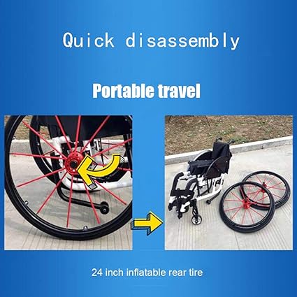 Amazon Co Jp スポーツ車椅子 医療運転自走式車椅子 超軽量折りたたみ式アルミトランジット旅行車椅子 スタイリッシュスポーツ車椅子 白 スポーツ アウトドア