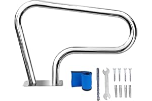 KODOM 32x22.5 Pool Handrails - 304 Stainless Steel Rustproof Swimming Safety Stairs Humanized Handle Rails - 250LBS Load Capacity for SPA & Inground Pools