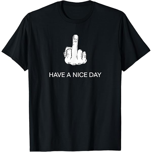 Amazon.com: Fuck-You Shirt Middle Finger Pointing Fuk You Tee F