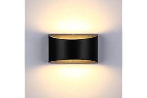 Lightess LED Wall Sconce Light Indoor Dimmable Wall Lights Modern 12W Hallway Wall Lighting for Living Room Bedroom Stair, Warm White