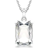 Swarovski Millenia pendant, Octagon cut, White, Rhodium plated