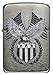 Zippo 1941 Replica Eagle & Flag Pocket Lighter, Brushed Chrome