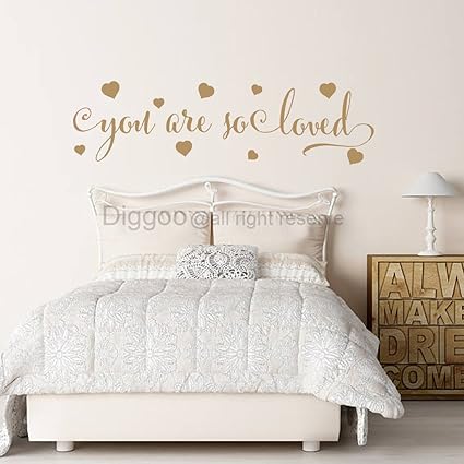 Amazon Com Diggoo You Are So Loved With Heart Wall Decal