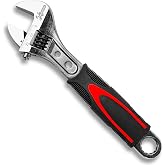 Navegando 8 Inch Adjustable Wrench, Drop Forged High Carbon Steel Grip | 6-24mm Jaw Opening, Drop Forged High Carbon Steel, Non-Slip Grip for Plumbing, Home DIY &amp; Daily Repairs