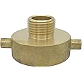 SpringSpray 1-1/2" NST (NH) Female x 3/4" GHT Male Brass Fire Hydrant Adapter With Pin Lug - Fire Equipment Hydrant to Garden Hose Adapter