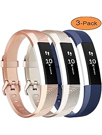 Vancle For Fitbit Alta HR Bands and Fitbit Alta Bands (3 PACK), Newest Sport Replacement Wristbands with Secure Metal Buckle for Fitbit Alta HR/Fitbit Alta