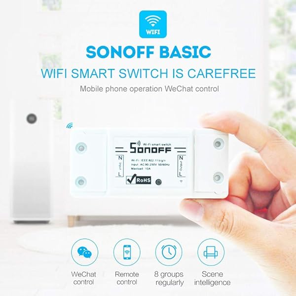Funien Smart Home Switch Smart Home Wireless Switch WiFi Gestin de mltiples Dispositivos teledirigidos
